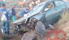 Imagem do acidente registrado na BR-230, nas proximidades do Serrote do Tigre, entre os municípios de Aparecida e Pombal