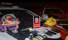 Material ilícito apreendido em ação da PM