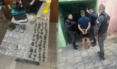 Prisão de homem por tráfico de drogas