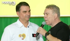 Marcelo Queiroga, e Flavio Bolsonaro