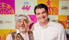 Leo Bezerra ao lado de Santanna O Cantador