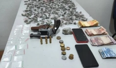 Drogas apreendidas pela polícia militar em Patos 