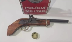 Apreensão de arma de fogo de fabricação artesanal