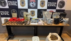 Vasta quantidade de drogas apreendidas