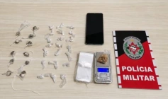 Drogas apreendidas em ação da PM
