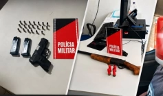 Arma de fogo apreendida pela polícia militar em Brejo do Cruz 