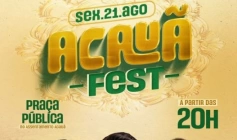 Imagem do poster com o anúncio da festa em Acauã 