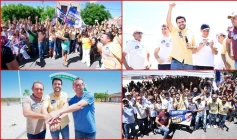 Imagens do deputado estadual Wilson Filho (Republicanos) cumprindo agendas no Alto Sertão 