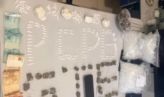 Material ilícito apreendido em ação da PM