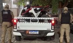 Apreensão de motocicleta com chassi raspado