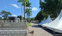 Montagem da estrutura da etapa João Pessoa do Circuito Paraíba Agronegócio