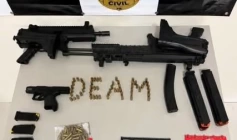 Armas de fogo e munições apreendidas pela PM