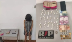 Prisão de mulher por tráfico de drogas