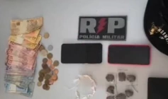Drogas apreendidas pela polícia militar no município de Patos 