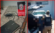 Prisão de homem com arma de fogo