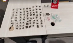 Material ilícito apreendido em ação da PM