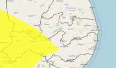 Mapa dos índices de umidade relativa do ar