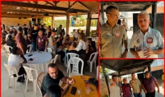 deputado Jutay Meneses ao lado de Nabor presidentes de colônias
