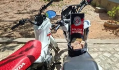 Motocicletas apreendidas pela Polícia Militar em Cajazeiras 