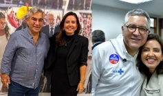 Pollyanna ao lado do ministro da Saúde, Alexandre Padilha