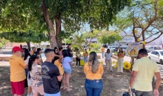 Ação do Setembro Amarelo na Praça do Bom Jesus