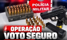 Armas de fogo e munições apreendidas pela PM