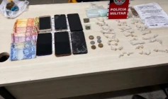 Drogas apreendidas em ação da PM