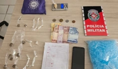 Drogas apreendidas pela polícia militar em Cajazeiras 