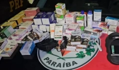 Material apreendido em ação da PM