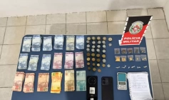 Material apreendido em ação da PM