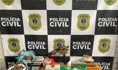 Material ilícito apreendido em ação da PC