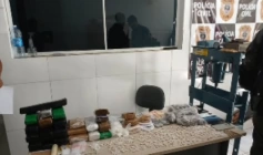 Material apreendido em ação da PM