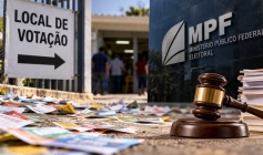 Santinhos espalhados (Imagem ilustrativa) 
