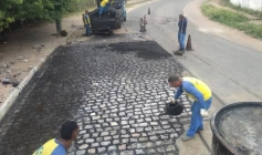 Serviços da operação tapa-buraco