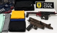 Armas de fogo apreendidas pela polícia civil em Alagoa Nova 