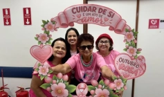 Ação do Outubro Rosa no Hospital do Bem 