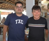 Deputado estadual Jutay Meneses durante encontro e confraternização com presidentes de colônias de pescadores