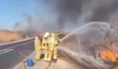 Imagem do grave acidente com caminhão-tanque na BR-230, entre Pombal e Condado