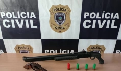 Arma de fogo apreendida pela Polícia Civil em Mamanguape 