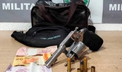 Arma e drogas apreendidas pela polícia militar em Bayeux 