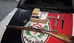 Armas apreendidas pela polícia militar 