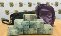 Dinheiro apreendido em ação da PF