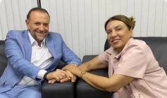 Edinho Silva, presidente do PT Nacional com Cida Ramos