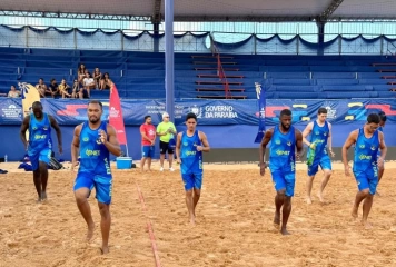 Treino para o Mundial de Handebol de Praia