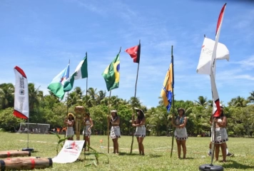 Cerimônia de abertura dos Jogos Indígenas da Paraíba 2026