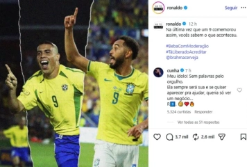 Comemoração icônica de Ronaldo Fenômeno