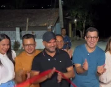 Entrega de pavimentação total do distrito de Areia Vermelha, em Sobrado