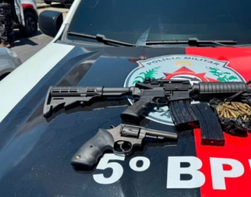 Apreensão de armas de fogo, carregadores e munições