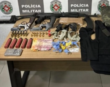 Material ilícito apreendido em ação da Polícia Militar