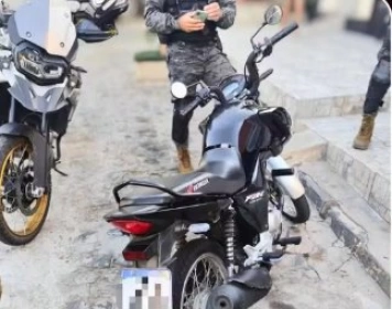 Motocicleta recuperada em ação da Polícia Militar